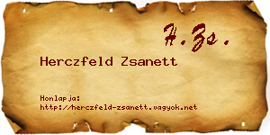 Herczfeld Zsanett névjegykártya